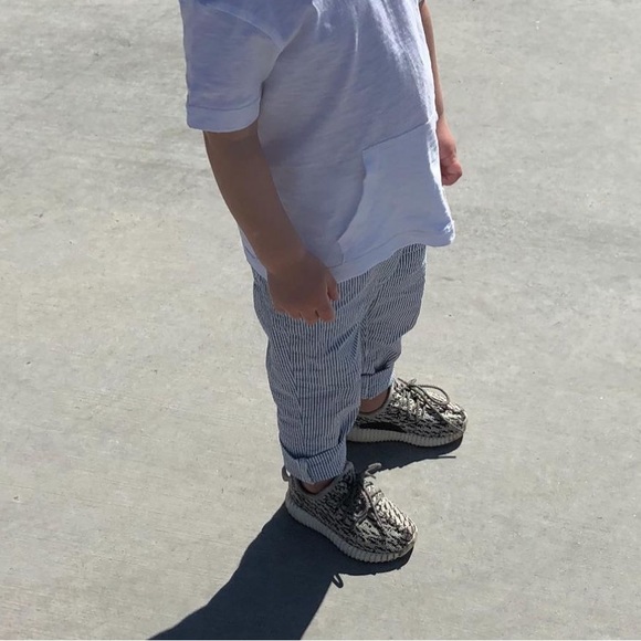 Seersucker blue / white pants - Picture 2 of 4